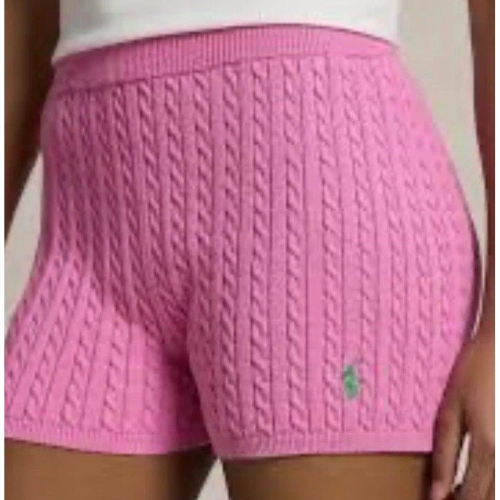 Girls RALPH LAUREN Mini Cable Knit Shorts Sz 6X 6 Pull On